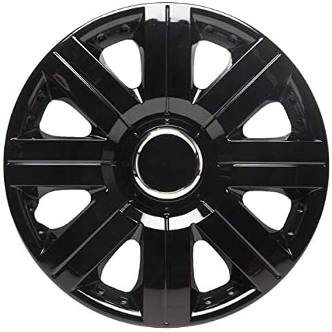 TopTech Torque 13 Inch Wheel Trim Set Gloss Black Set of 4 Hub Caps Covers Cover