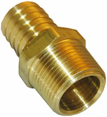 Pipe Fitting, Hose Barb Adapter, 1/4 MPT x 3/8-In. Brass