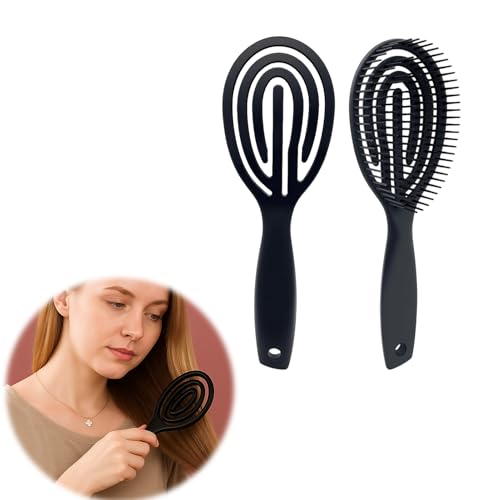 tiyiyok Cepillo Pelo Antitirones, Cepillo Antirotura Pelo, Adecuado Para Cabello Rizado Grueso, Transpirable, Resistente a la Rotura, Masaje Del Cuero Cabelludo
