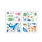 Pegatina De Pvc Esmerilado Con Diseño De Ballena Submarina Para Pared, Decorativa Para Sala De Estar Y Baño