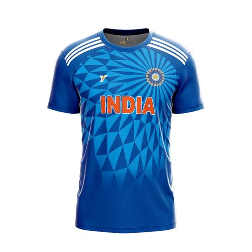 Image of YOURJERSEY India World Cup Jersey Collection 1992-2025 | Customised Cricket Jersey with Name & Number | Sizes 2Y to 4XL | Men, Women & Kids | Breathable Sportswear for Fans T-Shirt