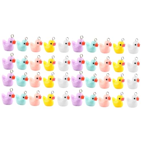 Operitacx 2 Juegos Colgante Mini Pato Encanto Del Bolso Rosario Pegajoso Colgantes De Dibujos Animados Decoración Colgante Adorno De Bricolaje Encantos Del Pendiente Resina 30 Piezas * 2