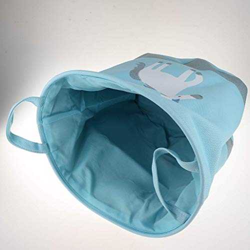 Panier à linge pliable en coton au format compact, coffre de rangement léger - 4