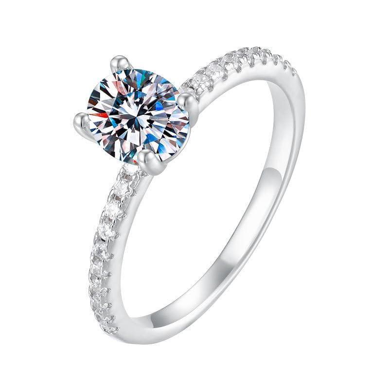 Premium S925 Sterling Silver, 1 Carat Natural Diamond Engagement Ring, D-color, Oval Cut, VVS1 Clarity, Shining Diamond Rings for Women, Elegance Redefined for Contemporary Tastes2