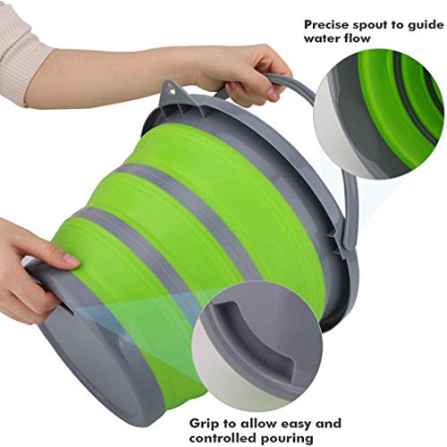 Image of A Unique Product Range 2020 Design Collapsible Foldable Silicone Circle Buckets For Fishing /Car Washing /All Other Home /Garden Activities(Random Color,10L)