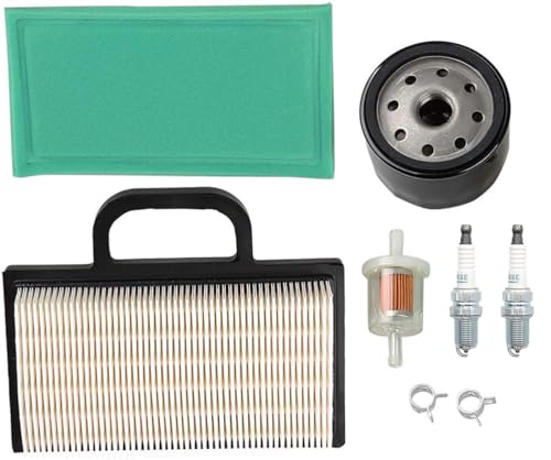 Hippotech 698754 273638 Filtre à air 691035 Filtre à carburant 696854 Filtre à huile Bougie d'allumage pour Briggs Intek Extended Life Series V-Twin 18-26...