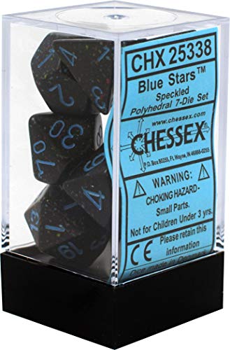 Chessex Chx25338 Dice-Speckled Blue Stars Set #TOP29