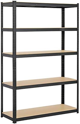 Yaheetech Garage Shelving Units Heavy Duty 5 Tier Metal Storage Shelves Shed Utility Rack,180cm x 120cm x 45cm,175KG Per Shelf