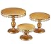 VILAVITA Set of 3 Cake Stands Round Cupcake Stands Metal Dessert Display Cake Stand, Gold