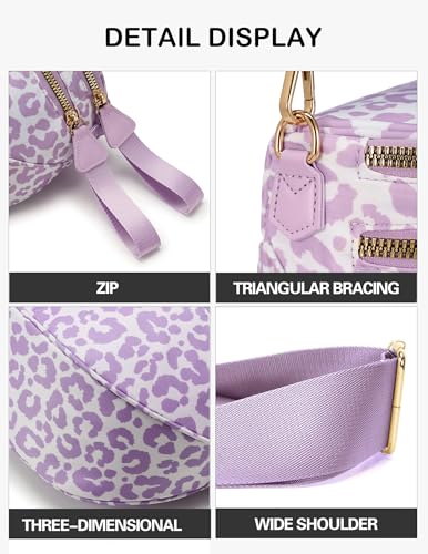 Image of FEIBOON Spacious Nylon Crossbody Bag Bum Bag Handbags Wallets Purses Trendy Shoulder Bag for Women