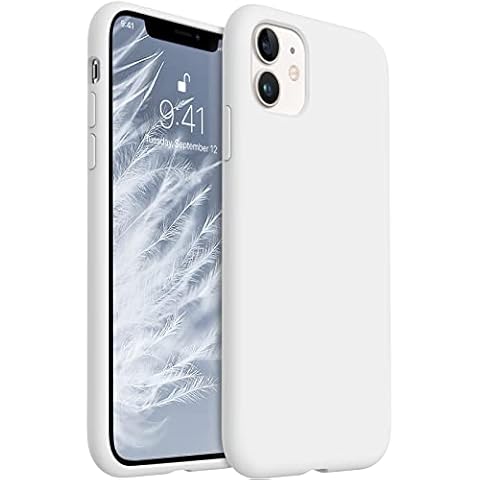 AOTESIER Compatible with iPhone 11 Case, [Food Grade Silicone] Full Body Drop Shockproof Protection with Soft Anti-Scratch Lining Phone Cases for iPhone 11 6.1 inch, White Cover