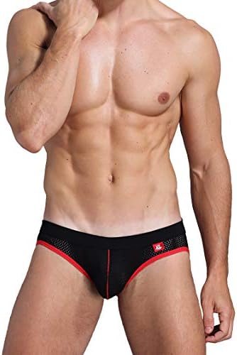 FULLSCHARM Men's Jockstrap Underwear Ideal Athletic Supporter Lightweight Mesh Jockstrap (Black, S)