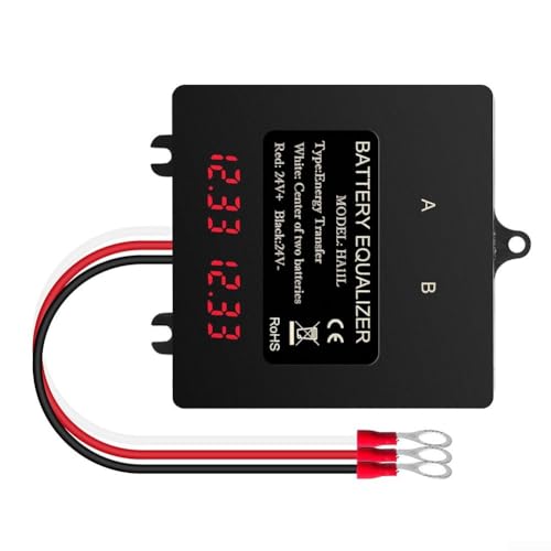 Ecualizador y balanceador inteligente 24V para baterías de plomo-ácido, Lifepo4 y NiMH con pantalla digital, apagado automático e impermeable IP67 para sistemas solares, autos, barcos y RV miniatura 1