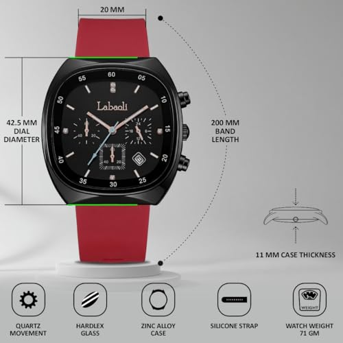 Image of Quadra 5681 Chronograph Watch for Women with Fashion-Led Dial Design, Silicone Strap Comfort, Luminous Hands & Date Display I Ladies & Girls | Casual, College, Everyday & Gifting