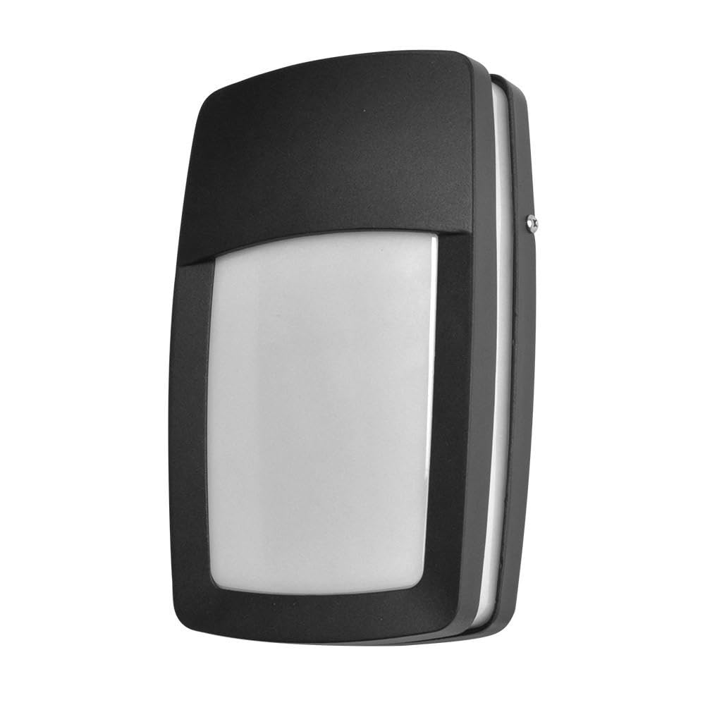 VoltShine Lampada esterna - alluminio nero, E27, IP44, misure 8,5x30,5x18,5 cm, ideale per illuminazione esterna