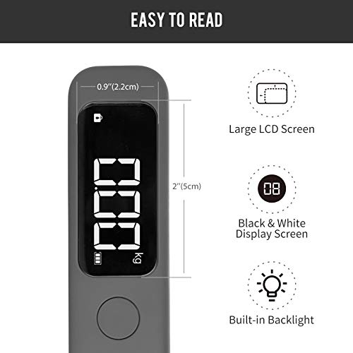 Pack All 110 Lbs Luggage Scale, Digital Handheld Luggage Scale, Travel Weight Scale For Luggage With Backlit Lcd Display, Battery Included (Grey) #TOP1