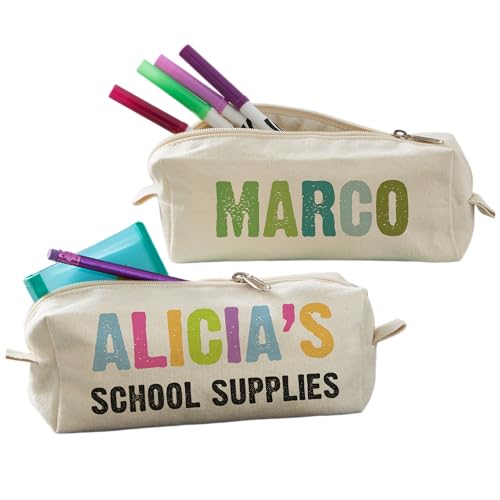 Personalization Universe All Mine Personalized Canvas Pencil Case…