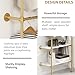 DABILONGC Industrial Pipe Clothes Rack,Wall Mounted Closet Wardrobe Rack, Corner L Shaped Walk-in Closet System, 2 Installation Methods (Gold, 80