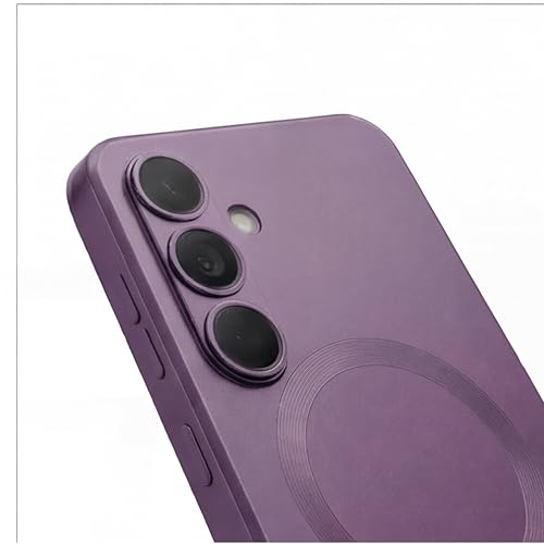 Image of amazon basics Premium Mag-Safe Case for Samsung Galaxy S25 Ultra 5G | Shockproof & Anti-Scratch Cover | Soft Silicone with Wireless Charging | Camera Lens Guard - Purple