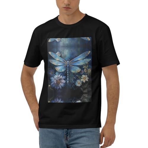 Maillot de corps homme Art Blue Libellule col rond et manches courtes