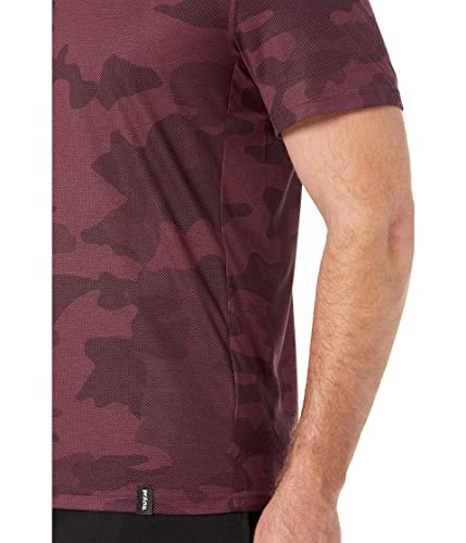 Prana Men's Standard Prospect Heights Graphic Ss, Maroon Camo, Medium #TOP2