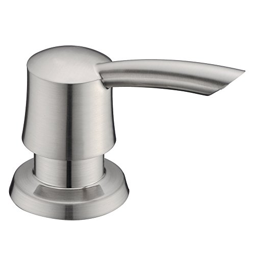 GICASA Kitchen Sink Soap Dispenser - High-Capacity 320ML ABS Bottle with Brushed Nickel Finish