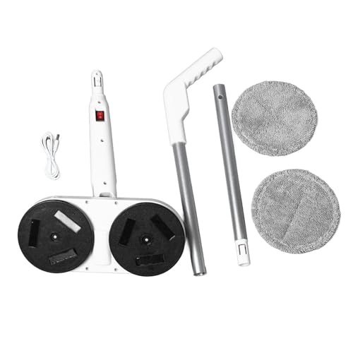 Elettrico Senza Fili Dual Spin per la Pulizia dei Pavimenti, Asta Rotante, Funzionamento Silenzioso, Leggero con Batteria Al Litio da 2000 MAh