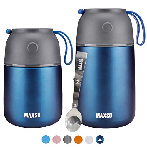 2 Pack Vacuum Food Jar Insulated Cold Hot Food Container for Lunch Kids