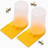 CiCixixi 2 Stücke Bienen Wasser Feeder, Bienentränke, Bienen Futtergeräte, Bienen Eingang Feeder Trinkstelle, Bienenfütterung Bienenstock Fütterungsanlage, Wasserspender,Imker Zubehör