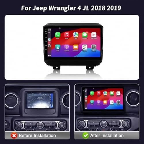 Radio coche 2 DIN para Jeep Wrangler 4 JL 2018 2019 con navegación GPS y Bluetooth 2