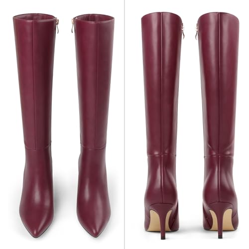 Image of JOY IN LOVE Knee High Boots for Women Chunky Heel Tall Boots