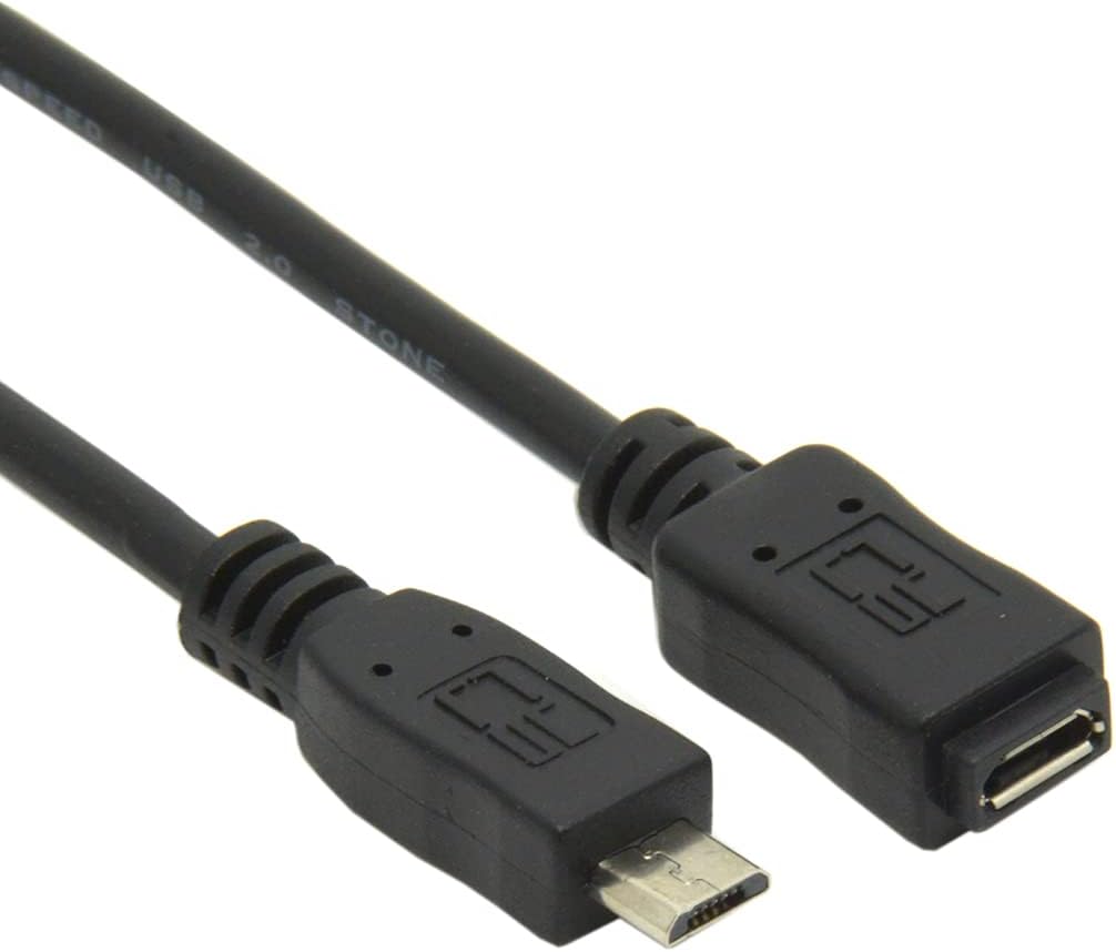 cablecc 5ft Full Pin Connected Micro USB 2.0 Type 5Pin Male to Female Cable for Tablet & Phone & OTG Extension (150cm)