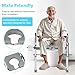 HOWHAI 400lb Toilet Seat Riser for Seniors, Handicap Elevated Raised Toilet Seat with Handles, Adjustable Height & Width for Elderly, Pregnant, Fit Any Toilet