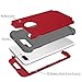 Phone Case for iPhone8/7 Plus Case Premium Bumper Slim 3in1 PC+Silicon Shockproof Hybrid High Impact Defender Case Combo Hard Soft Cases Covers for iPhone8/7 Plus 5.5 2017 (Red+Grey)