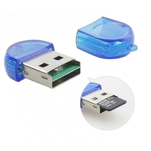 Image of Original Mini Good Speed USB Card Reader, Support TF MicroSD Mobile Memory Card, Multi-Color (Pack of 2)