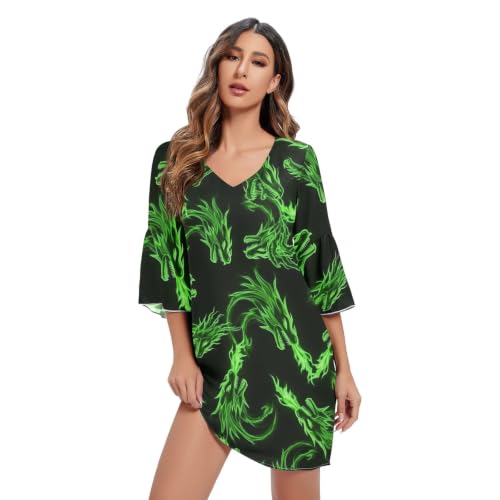 Robe d'été pour femme en mousseline de soie imprimée pour vos terrasses