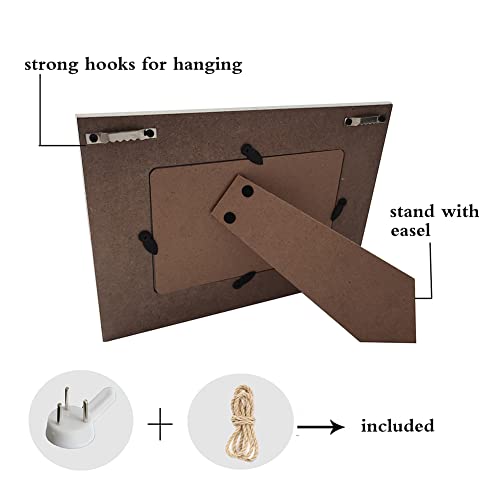 Simelecor 4X6 Love Picture Frame Wood Horizontal With Heart For Table Top And Wall Mounting-Distressed Wooden Photo Frame Hd Glass Inside (Wood) #TOP3