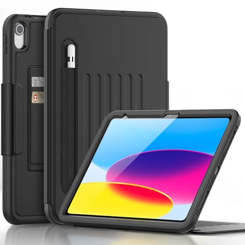Coque iPad 11ème Génération 2025 et iPad 10.9 2022 Etui PU Noir