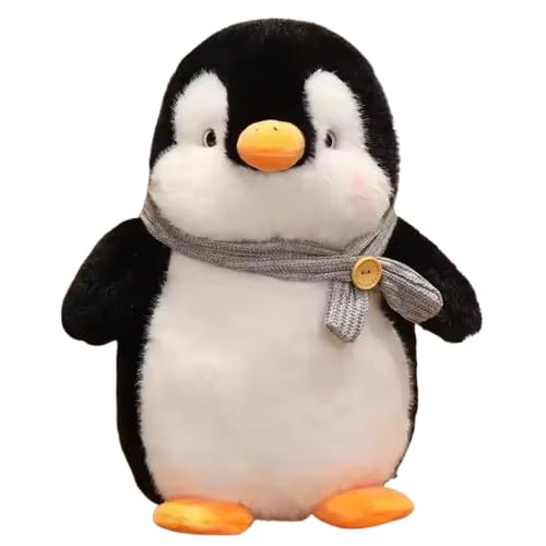 Image of Scarf Penguin Stuffed Animal Cute Penguin Plush Doll Soft Toy Gift for Girls Boys Baby Birthdays 35 CM