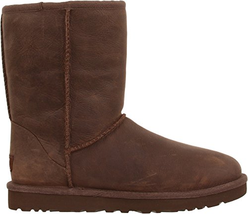 UGG Classic Short Leather, Botines Mujer, Brownstone, 37