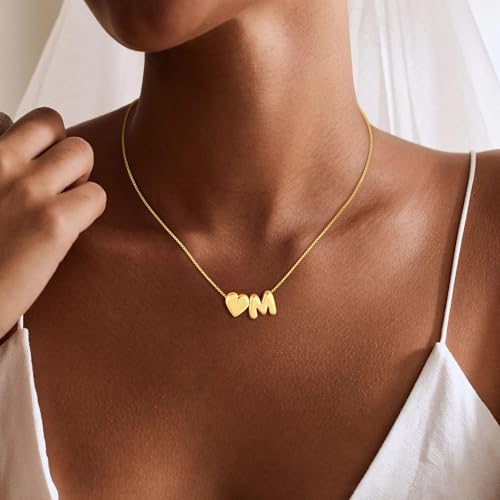 Easter Basket Stuffers Gifts for Kids Teen Girls Women - 14K Gold Plated Dainty Heart A-Z Initial Letter Necklace Teen Girls Gifts Trendy Stuff Birthday Gift for 5 6 7 8 9 10 Year Old Girl - image 4