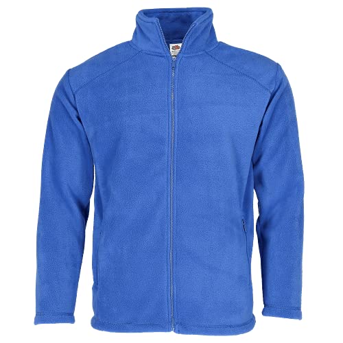 Fruit of the Loom Zip Frontale Felpa, Royal, S