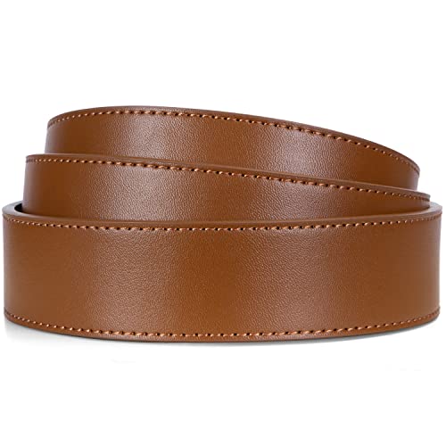 Image of Founders & C Mens Leather Ratchet Belt Strap Only 1 3 /8 inch Without Buckle,Replacement Strap Suitable for 40MM Slide Buckle