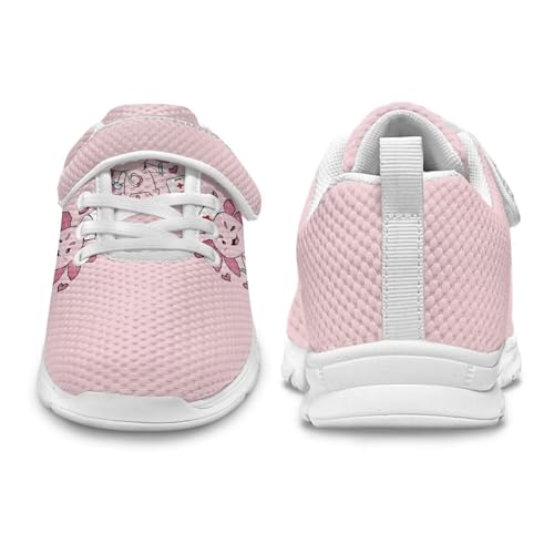 Yzaoxia Tennis Running Shoes for Girls Kids Sneakers with Hook and Loop Athletic Walking Footwear for School Size 11-Size 2.54