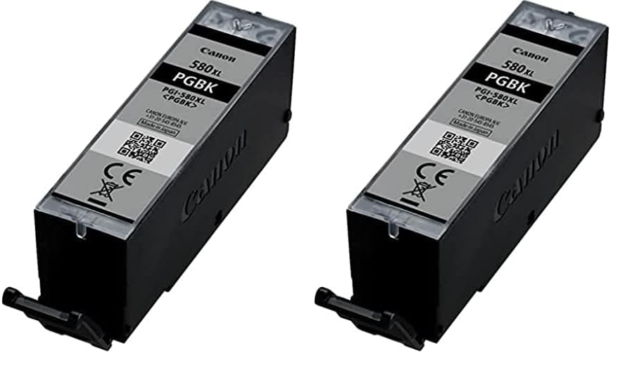 Canon Originaltinte PGI-580XL PGBK, Größe XL, Segment Schwarz, Recyclebare Verpackung (Packung mit 2)