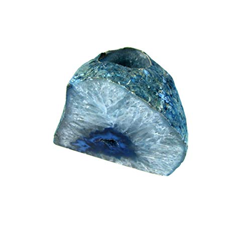 Blue Agate Crystal Candle Holder