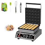 Takywep 25PCS Mini Pancakes Maker Machine, Mini Dutch Pancake Maker, Commercial Electric Nonstick Waffle Maker Machine for Home and Restaurants, 110V, 1750W