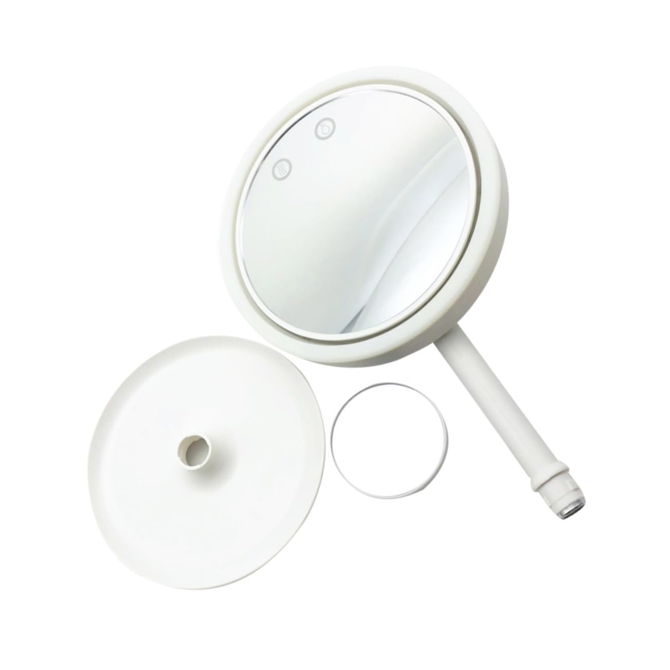 Miroir de maquillage rotatif à 180 degrés avec éclairage LED et soufflerie