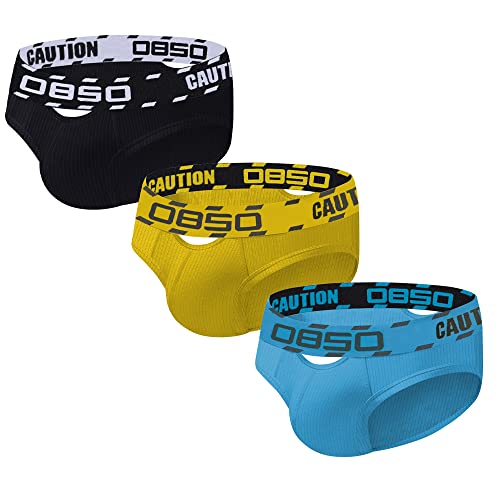 Evankin Men's Soft Cotton Stretch Underwear Hollow Out Lingerie Low Waistband Briefs Athletic Supporters