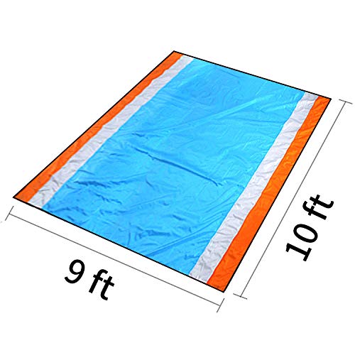 Mumu Sugar Sand Free Beach Mat Oversized 10'x9’ Sand Proof Beach Blanket Outdoor Picnic Mat for Travel, Camping, Hiking and Music Festivals-Lightweight Quick Drying Heat Resistant